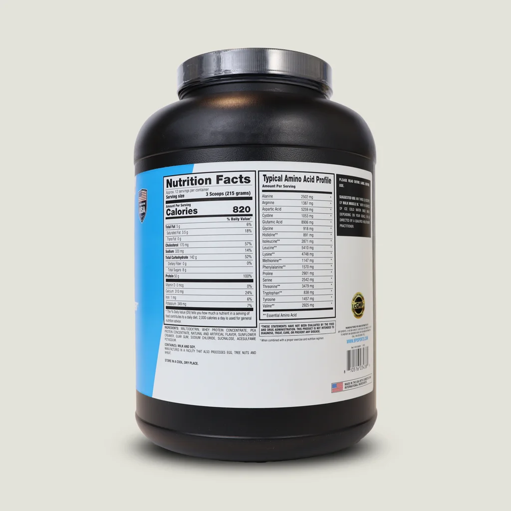 ارزش غذایی مس گینر بالک ماسل XL بی پی آی