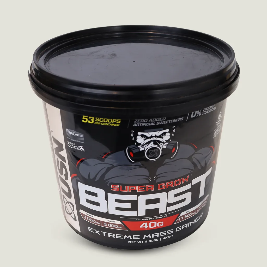 گینر بیست با طعم کیک شکلاتی و 5.8 گرم BCAA