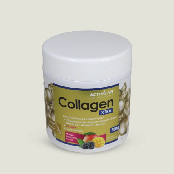 کلاژن اکسترا اکتیولب 300گرم | Activlab Collagen Xtra 4 پودر کلاژن اکسترا اکتیولب ۳۰۰ گرمی با طعم انبه و شاهتوت