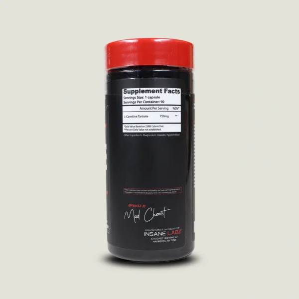 کپسول کارنیتین Insane Labz حاوی 750 میلی‌گرم ال-کارنیتین ال-تارتریت