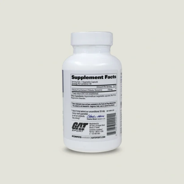 تریبولوس گت اسپرت | GAT SPORT TRIBULUS 1 جدول ترکیبات تریبولوس GAT حاوی ۷۵۰ میلیگرم عصاره خالص در هر کپسول