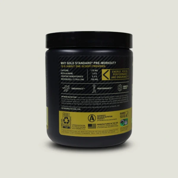 پمپ گلد استاندارد اپتیموم نوتریشن 300گرم | ON Gold Standard Pre-workout 3 پمپ ۳۰۰ گرمی اپتیموم اورجینال