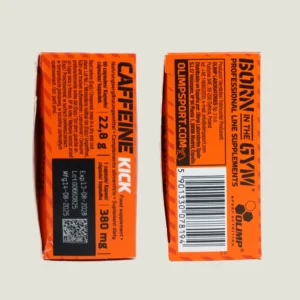 قرص کافئین الیمپ 60 عددی | Olimp Caffeine Kick 9 اطلاعات روی جعبه کافئین الیمپ