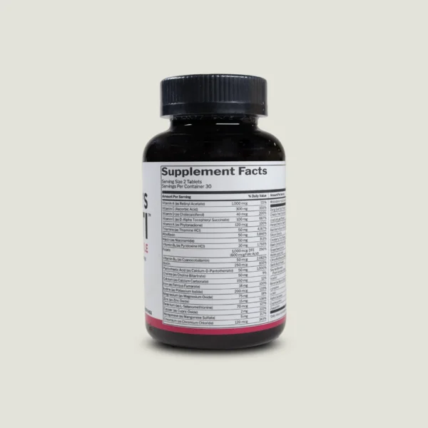 مولتی ویتامین زنانه رول وان 60 عددی | R1 WOMEN MULTI VITAMIN 1 جدول ارزش غذایی مولتی ویتامین زنانه رول وان شامل لیست ویتامینها و مواد معدنی مانند ویتامین C، آهن و گروه B