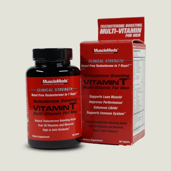 ویتامین تی ماسل مدز ۹۰ عددی | MuscleMeds Vitamin T Testosterone Boosting 1 ویتامین t ماسل مدز 90 عددی