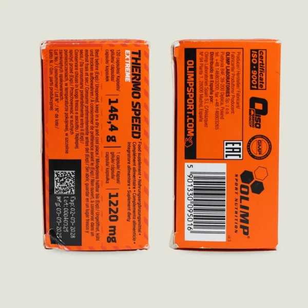 چربی سوز ترمو اسپید اکستریم الیمپ | Olimp Thermo Speed Extreme 4 اطلاعات روی جعبه چربی سوز ترمو اکستریم الیمپ