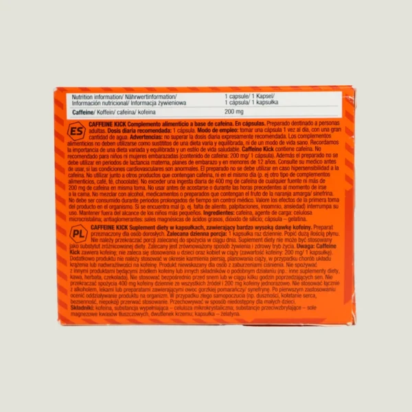 قرص کافئین الیمپ 60 عددی | Olimp Caffeine Kick 3 جدول ارزش غذایی و نحوه مصرف قرص کافئین کیک برند الیمپ اسپورت نوتریشن