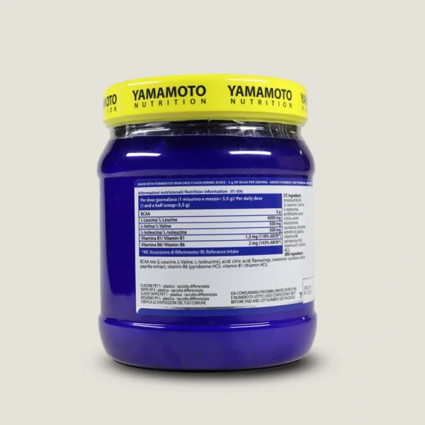 بی سی ای ای یاماموتو نسبت ۸:۱:۱ | 300 گرم | YAMAMOTO BCAA 1 جدول دوز دقیق ترکیبات پودر BCAA یاماموتو حاوی ۴۰۰۰ میلیگرم لوسین در هر سروینگ