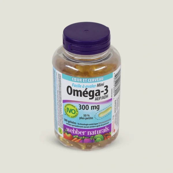 امگا 3 وبر نچرالز (180 عددی) | Webber Naturals Mini Omega-3 3 Webber Naturals Mini Omega 3