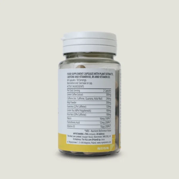 کپسول دایت اید مای ویتامینز 60 عددی | Myvitamins Diet Aid 2 جدول ارزش غذایی و ترکیبان کافئین و قهوه سبز کپسول Diet Aid مای ویتامینز