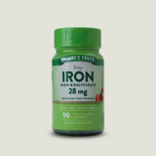 natures-truth-easy-iron-28mg-90-capsules کپسول ایزی آیرون نیچرز تروث دوز ۲۸ میلیگرم ۹۰ تایی