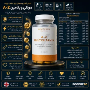 Home 238 اطلاعات مولتی ویتامین A-Z مای ویتامینز انگلستان