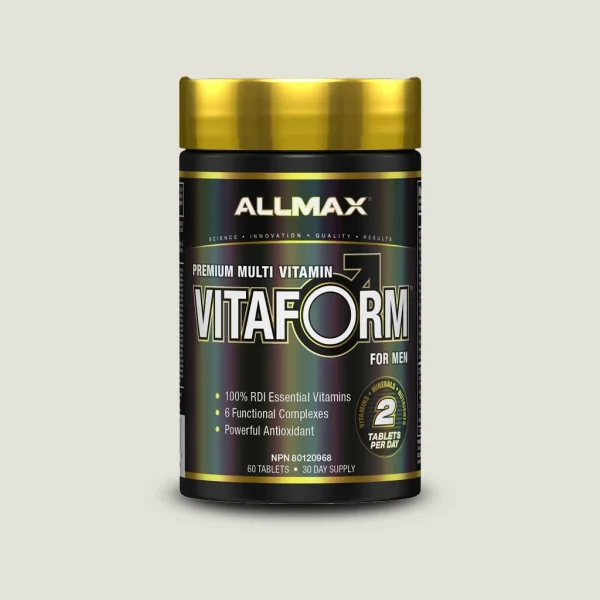 allmax-vitaform-for-men-60-tablets قوطی مولتیویتامین پریمیوم آقایان ویتافورم آلمکس ۶۰ عددی