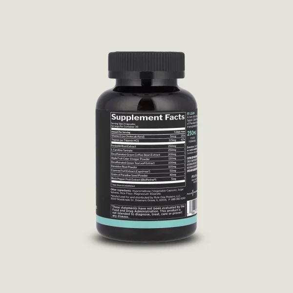 جدول ارزش غذایی و ترکیبات مکمل Lean رول وان